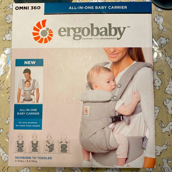 NWT ergobaby Omni 360 baby carrier pearl grey